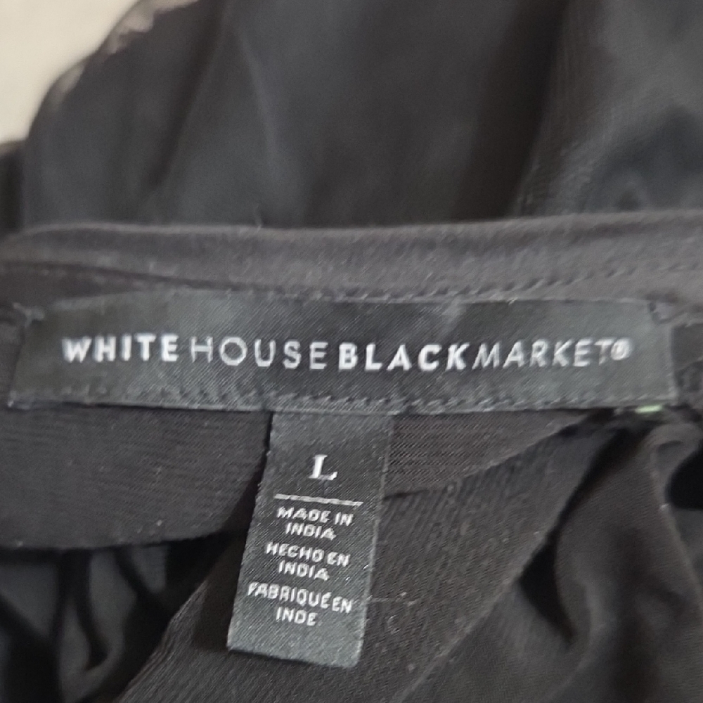 White House Black Market Black Sequin Blouse - Picture 9 of 9